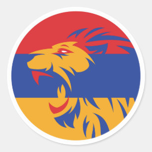 Armenia Lion Armenian National Animal Flag Classic Round Sticker