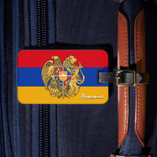 Armenia Luggage Tags, patriotic Armenian Flag Tag