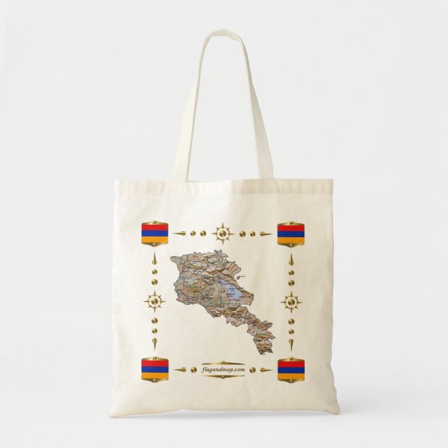 Armenia Map + Flags Bag (Front)