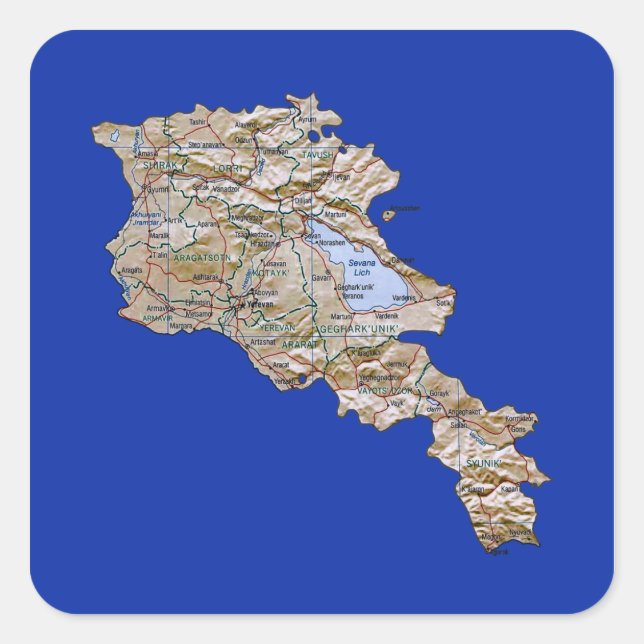 Armenia Map Sticker (Front)