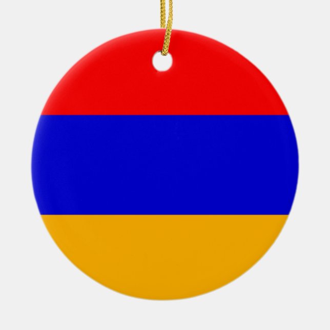 Armenia National Flag Ceramic Tree Decoration (Front)