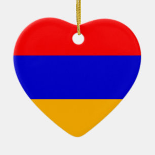 Armenia National Flag Ceramic Tree Decoration