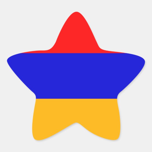 Armenia National Flag Star Sticker (Front)