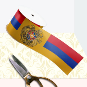 Armenia Ribbon, Emblem, patriotic, Armenian Flag Satin Ribbon