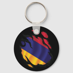 Armenia Ripped Flag Key Ring
