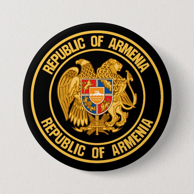 Armenia Round Emblem 7.5 Cm Round Badge (Front)