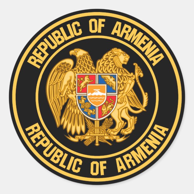 Armenia Round Emblem Classic Round Sticker (Front)