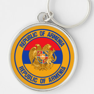 Armenia Round Emblem Key Ring