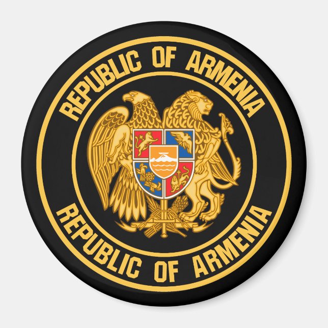 Armenia Round Emblem Magnet (Front)