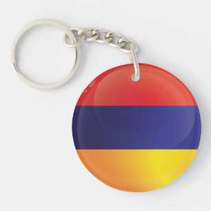 Armenia  Round Icon Flag Key Ring