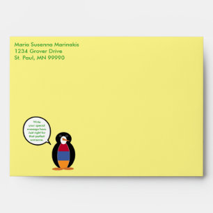 Armenia Talking Ms Penguin Personalised Envelopes