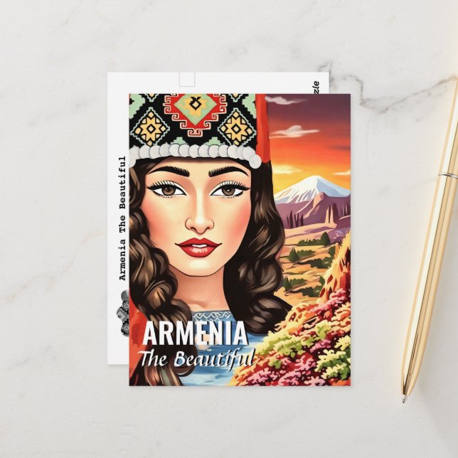 Armenia The Beautiful Postcard (Front/Back In Situ)