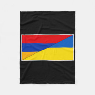 Armenia Ukraine Flag Armenian Ukrainian Nationalit Fleece Blanket