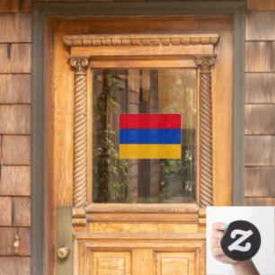 Armenia Window Sign, Cling, Armenian Flag Cling