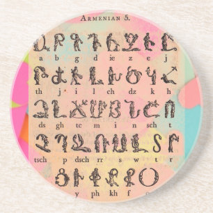 Armenian Alphabet Coaster