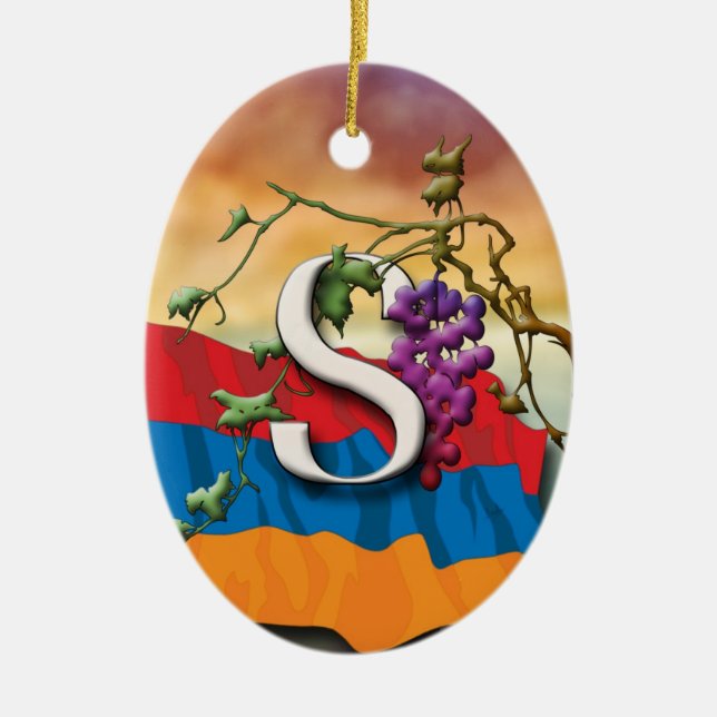 Armenian Alphabet Initials 'Dyun' Ornament (Front)
