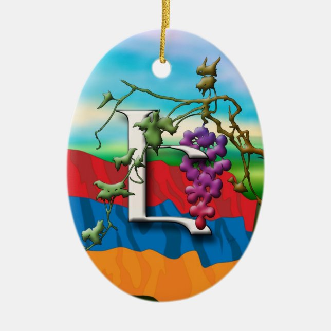 Armenian Alphabet Initials 'E' Ornament (Front)