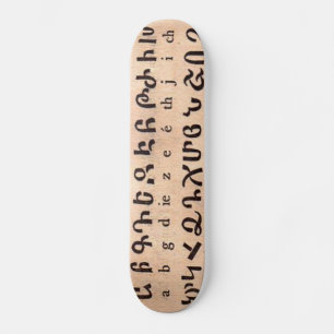 Armenian Alphabet Skateboard