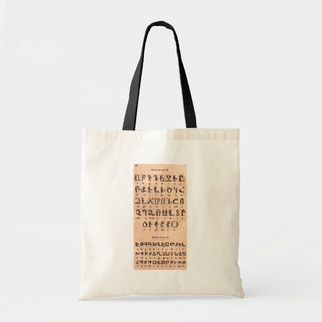 Armenian Alphabet Tote Bag (Front)