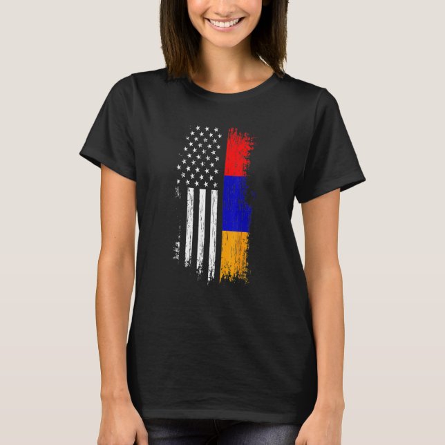 Armenian American Flag   Pride Armenia USA Tees (Front)
