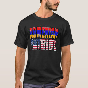 Armenian and American Pride Mix Heritage Flag T-Shirt
