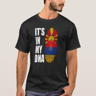 Armenian And Macedonian Mix DNA Heritage Flag T-Shirt