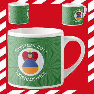 Armenian Angel Christmas Flag Personalised  Espresso Cup