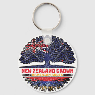 Armenian Armenia New Zealander New Zealand Tree Key Ring
