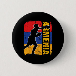 Armenian Boxing Team Armenia Flag Boxing Gloves 6 Cm Round Badge