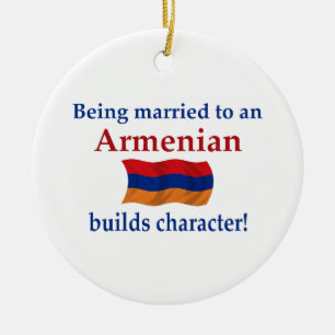 Armenian Builds Character Ceramic Tree Decoration
