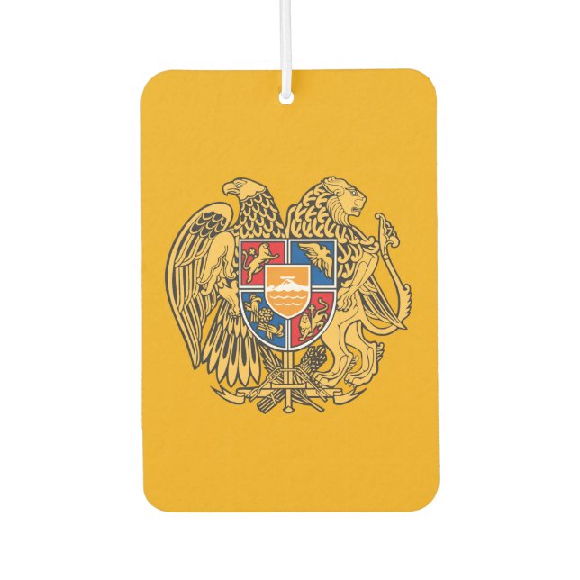 Armenian coat of arms car air freshener (Front)