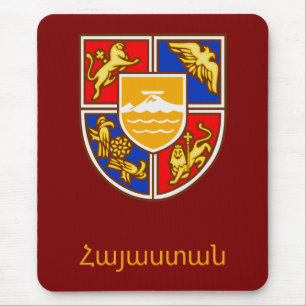 Armenian Coat of Arms Heritage & Symbols Mouse Mat