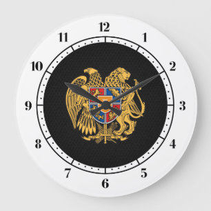 Armenian coat of arms large clock