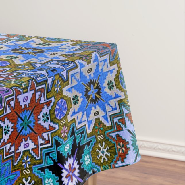 Armenian Custom Cotton Tablecloth, 52"x70" Tablecloth (In Situ)