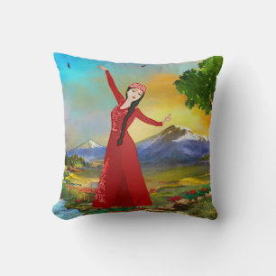 Armenian Dancer Throw Pillow