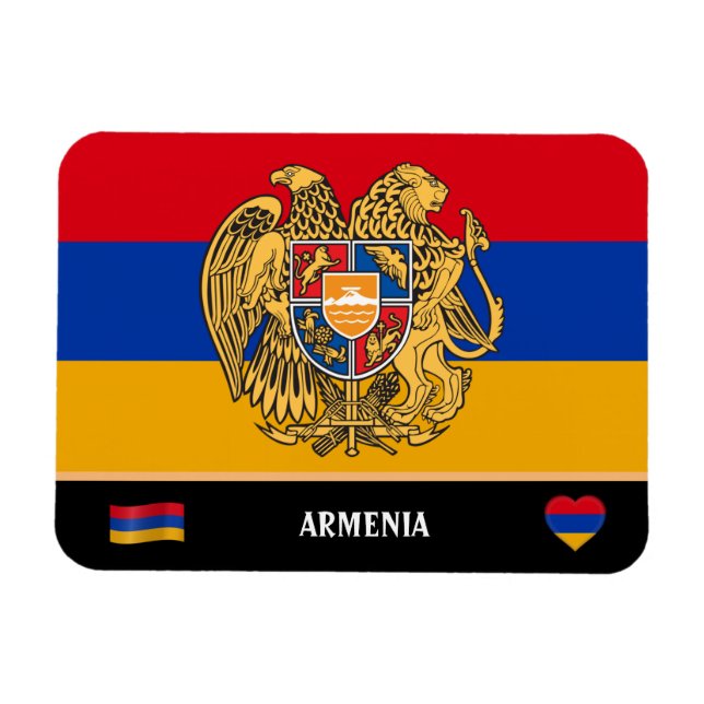 Armenian Flag & Armenia country travel / Armenia Magnet (Horizontal)