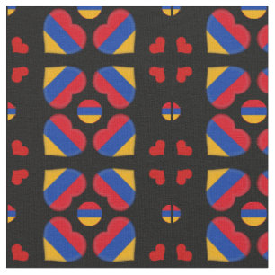 Armenian Flag & Armenia Hearts fashion Fabric