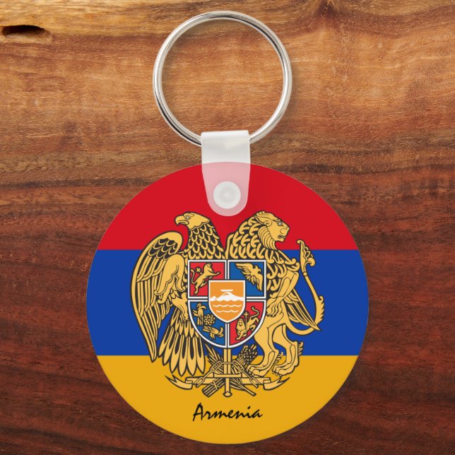 Armenian Flag & Armenia - party, birthday / sports Key Ring (Front)