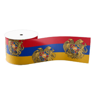 Armenian Flag & Armenia travel, holiday /sports Grosgrain Ribbon