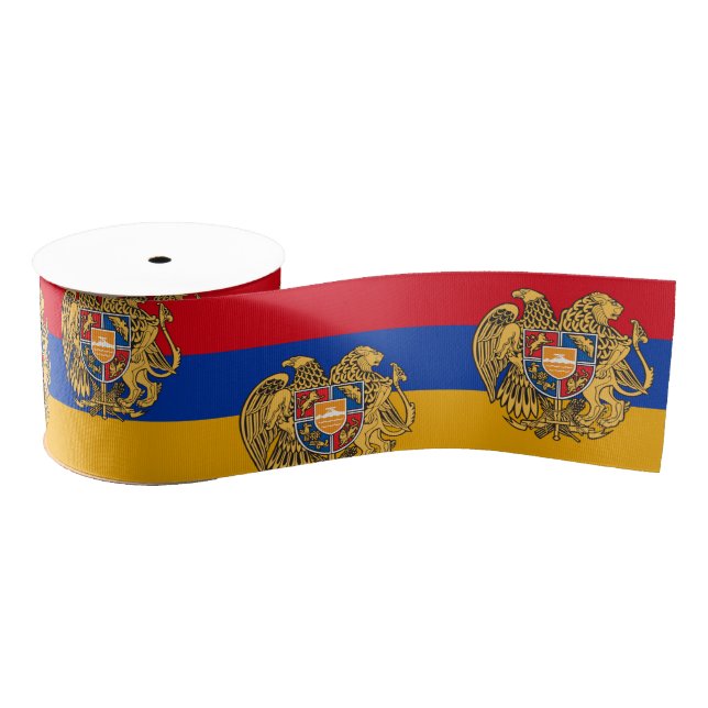 Armenian Flag & Armenia travel, holiday /sports  Grosgrain Ribbon (Spool)