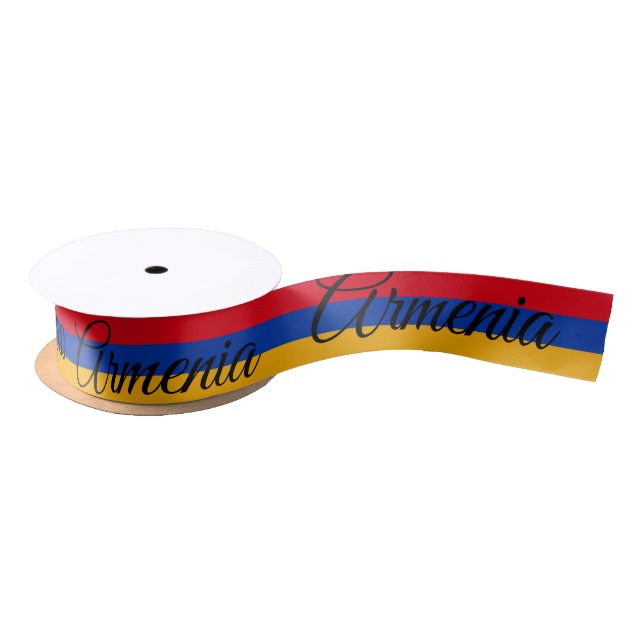 Armenian Flag & Armenia travel, holiday / sports Satin Ribbon (Spool)