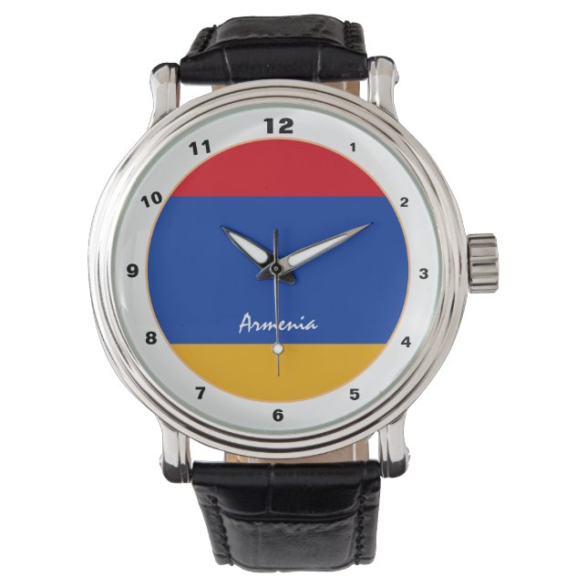 Armenian Flag & Armenia trendy fashion /design Watch (Front)