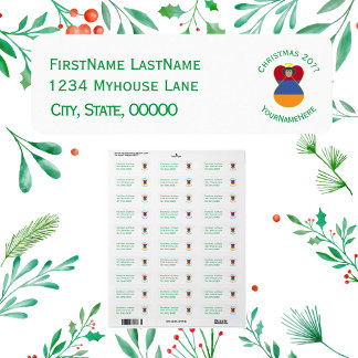 Armenian Flag Christmas Angel Return Address