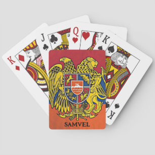 Armenian Flag Coat of Arms Emblem Hayastan Name Playing Cards
