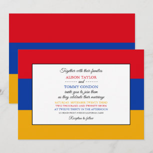 Armenian Flag, Flag of Armenia Wedding Invitation