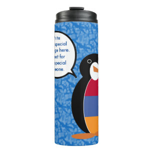 Armenian Flag Holiday Ms. Penguin Talking Thermal Tumbler