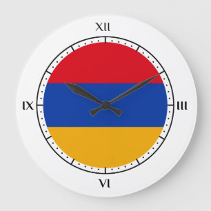 Armenian flag large clock