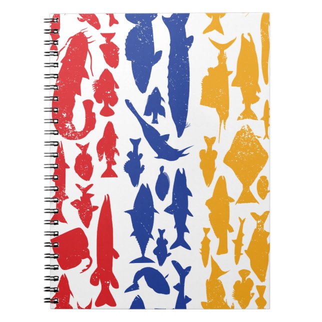 Armenian Flag Made of Fish – Fishing Design Notebook (Front)