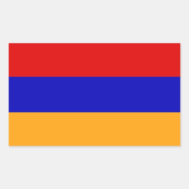 Armenian Flag Rectangular Sticker (Front)