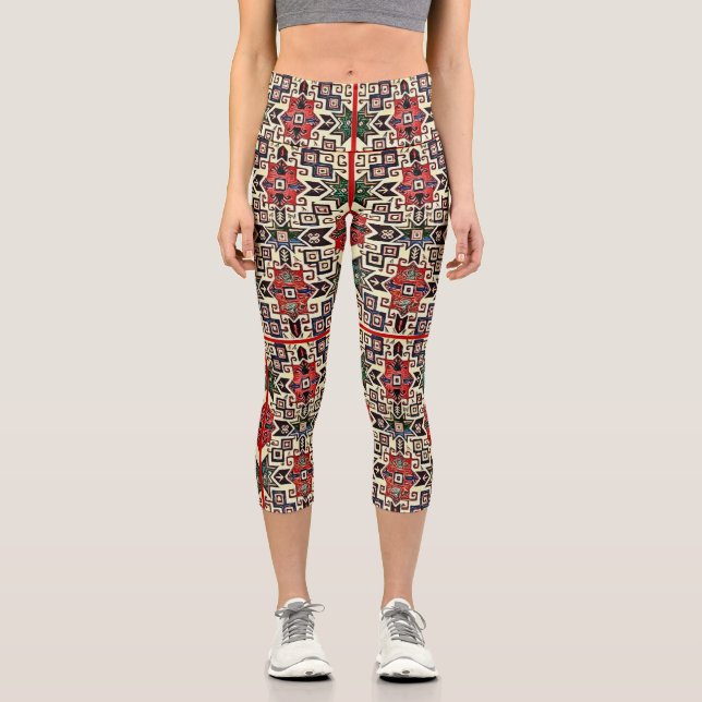 Armenian folk art capri leggings (Front)